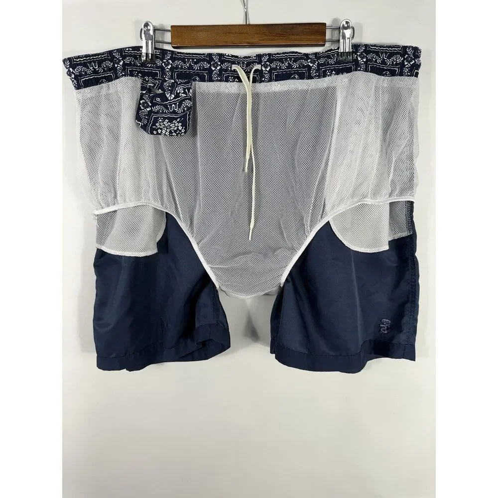 Reyn Spooner Men's XL Navy Blue Bathing Suit Swimming‎ Shorts